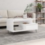 Couchtisch aus glänzend weißem Sperrholz, 90 x 49 x 45 cm von , Couchtisch - Ref: Foro24-831022, Preis: 71,40 €, Rabatt: %