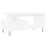 Glossy white plywood coffee table 90x49x45 cm by , Coffee table - Ref: Foro24-831022, Price: 72,99 €, Discount: %