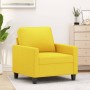 Sillón de tela amarillo claro 60 cm de , Sofás - Ref: Foro24-359152, Precio: 162,43 €, Descuento: %