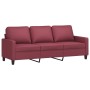 Sofagarnitur mit Kissen 3-teilig aus rotem Stoff von , Sofas - Ref: Foro24-3201434, Preis: 675,65 €, Rabatt: %