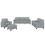 Sofagarnitur mit Kissen 4-teilig aus hellgrauem Stoff von , Sofas - Ref: Foro24-3201436, Preis: 732,07 €, Rabatt: %