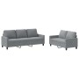 Sofagarnitur mit Kissen 2-teilig aus hellgrauem Stoff von , Sofas - Ref: Foro24-3201460, Preis: 552,99 €, Rabatt: %