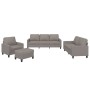 Sofa set with cushions 4 pieces taupe gray fabric by , Sofas - Ref: Foro24-3201443, Price: 741,99 €, Discount: %