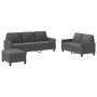 Set Sofas mit Kissen 3 Stück dunkelgrauer Stoff von , Sofas - Ref: Foro24-3201469, Preis: 577,88 €, Rabatt: %