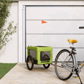 Pet Bicycle Trailer Iron Oxford Cloth Green Black by , pet strollers - Ref: Foro24-93927, Price: 111,99 €, Discount: %