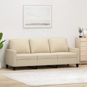 3-seater cream fabric sofa 180 cm by , Sofas - Ref: Foro24-359173, Price: 298,98 €, Discount: %