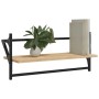 Wall shelves with bars 2 pcs Sonoma oak 65x25x30 cm by , Shelves and shelves - Ref: Foro24-836244, Price: 29,35 €, Discount: %