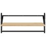 Wall shelves with bars 2 pcs Sonoma oak 65x25x30 cm by , Shelves and shelves - Ref: Foro24-836244, Price: 29,35 €, Discount: %