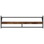 Wall shelves with bars 2 pcs smoked oak 100x25x30 cm by , Shelves and shelves - Ref: Foro24-836250, Price: 38,41 €, Discount: %