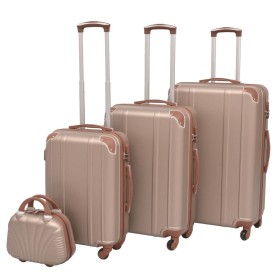 Set of 4 champagne-colored hardshell suitcases by vidaXL, Suitcases - Ref: Foro24-91193, Price: 149,99 €, Discount: %