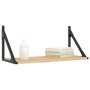 Wall shelves 2 units engineered wood Sonoma oak 60x25x25.5cm by , Shelves and shelves - Ref: Foro24-836334, Price: 35,59 €, D...