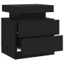 Black chipboard bedside table 45x35x52 cm by vidaXL, Nightstands - Ref: Foro24-326850, Price: 94,85 €, Discount: %