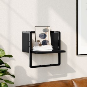 Wall shelf with black bar 30x25x30 cm by , Shelves and shelves - Ref: Foro24-836278, Price: 13,99 €, Discount: %