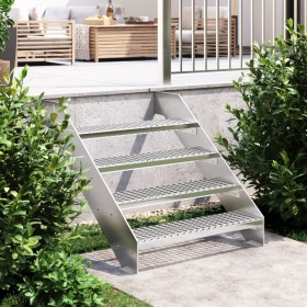 Galvanized steel grating step 80x24x7 cm by , Stair mats - Ref: Foro24-155679, Price: 40,32 €, Discount: %