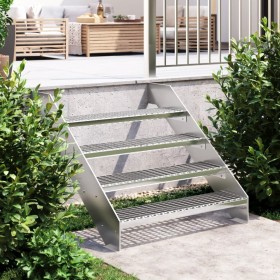 Galvanized steel grating step 90x24x7 cm by , Stair mats - Ref: Foro24-155685, Price: 42,37 €, Discount: %