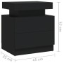 Black chipboard bedside table 45x35x52 cm by vidaXL, Nightstands - Ref: Foro24-326850, Price: 94,85 €, Discount: %