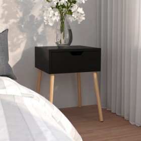 Black engineered wood nightstand 40x40x56 cm by vidaXL, Nightstands - Ref: Foro24-326797, Price: 51,68 €, Discount: %