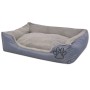 Cama para perro con cojín acolchado talla XL gris de vidaXL, Camas para perros - Ref: Foro24-170416, Precio: 46,27 €, Descuen...