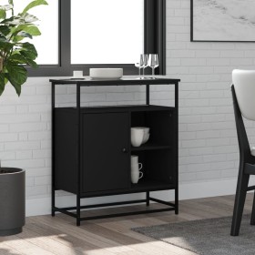 Black engineered wood sideboard 69x35x80 cm by , Sideboards - Ref: Foro24-835544, Price: 73,98 €, Discount: %