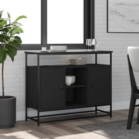 Engineered wood black sideboard 100x35x80 cm by , Sideboards - Ref: Foro24-835539, Price: 108,82 €, Discount: %