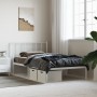 Metal bed frame with white headboard 80x200 cm by , Beds and slatted bases - Ref: Foro24-352520, Price: 60,66 €, Discount: %