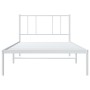 Metal bed frame with white headboard 80x200 cm by , Beds and slatted bases - Ref: Foro24-352520, Price: 60,66 €, Discount: %