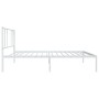 Metal bed frame with white headboard 80x200 cm by , Beds and slatted bases - Ref: Foro24-352520, Price: 60,66 €, Discount: %