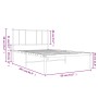 Metal bed frame with white headboard 80x200 cm by , Beds and slatted bases - Ref: Foro24-352520, Price: 60,66 €, Discount: %