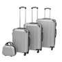 Set of rigid suitcases four silver units by vidaXL, Suitcases - Ref: Foro24-91196, Price: 146,99 €, Discount: %