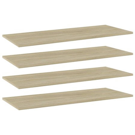 Shelf shelf 4 units Sonoma oak plywood 100x40x1.5cm by , Shelves - Ref: Foro24-805413, Price: 45,94 €, Discount: %