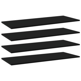 Shelf shelves 4 pcs black plywood 100x40x1.5cm by , Shelves - Ref: Foro24-805411, Price: 54,99 €, Discount: %