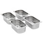 Gastronorm trays 8 units GN 1/4 100 mm stainless steel by , Buckets for steam tables - Ref: Foro24-50902, Price: 58,30 €, Dis...