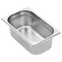 Gastronorm trays 8 units GN 1/4 100 mm stainless steel by , Buckets for steam tables - Ref: Foro24-50902, Price: 58,30 €, Dis...