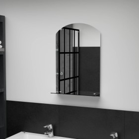 Wall mirror with tempered glass shelf 40x60 cm by , Mirrors - Ref: Foro24-249431, Price: 30,06 €, Discount: %