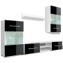 Juego de muebles de salón 5 piezas con iluminación LED negro de vidaXL, Muebles TV - Ref: Foro24-243864, Precio: 454,36 €, De...