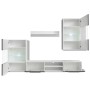 Juego de muebles de salón 5 piezas con iluminación LED negro de vidaXL, Muebles TV - Ref: Foro24-243864, Precio: 454,36 €, De...