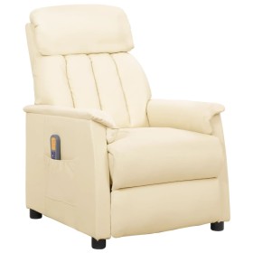 Cream Synthetic Leather Massage Chair by , Electric massage chairs - Ref: Foro24-338860, Price: 138,99 €, Discount: %