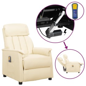 Cream synthetic leather lifting massage chair by , Electric massage chairs - Ref: Foro24-3093235, Price: 250,99 €, Discount: %