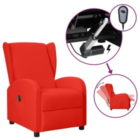 Red synthetic leather electric recliner wing chair by , Armchairs - Ref: Foro24-3098954, Price: 213,99 €, Discount: %