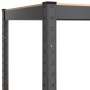 5-level shelf, 3 units, anthracite gray, made of steel and plywood by , Industrial shelving - Ref: Foro24-3154177, Price: 150...