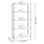 5-level shelf, 3 units, anthracite gray, made of steel and plywood by , Industrial shelving - Ref: Foro24-3154177, Price: 150...