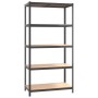 5-level shelf, 4 units, anthracite gray, made of steel and plywood by , Industrial shelving - Ref: Foro24-3154189, Price: 257...