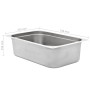 Gastronorm trays 2 units GN 1/1 150 mm stainless steel by , Buckets for steam tables - Ref: Foro24-50882, Price: 56,63 €, Dis...