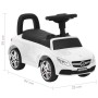 Mercedes-Benz C63 white children's car by , Pedal or push vehicles - Ref: Foro24-80323, Price: 64,75 €, Discount: %