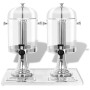 Double stainless steel juice dispenser 2 x 8 L by , Beverage dispensers - Ref: Foro24-50532, Price: 155,13 €, Discount: %