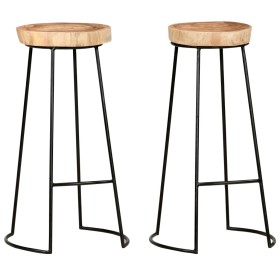 Kitchen stools, 2 units, solid acacia wood by , Kitchen stools - Ref: Foro24-287352, Price: 158,04 €, Discount: %