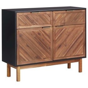 Solid acacia wood and MDF sideboard 90x33.5x75 cm by , Sideboards - Ref: Foro24-289902, Price: 285,99 €, Discount: %