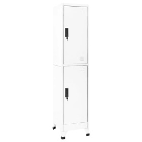 White steel locker 38x45x180 cm by , Lockers and storage cabinets - Ref: Foro24-339776, Price: 167,23 €, Discount: %