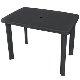 Anthracite gray plastic garden table 101x68x72 cm by vidaXL, Garden tables - Ref: Foro24-43594, Price: 66,70 €, Discount: %