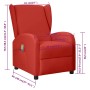 Red Faux Leather Massage Wing Chair by , Electric massage chairs - Ref: Foro24-342336, Price: 186,95 €, Discount: %